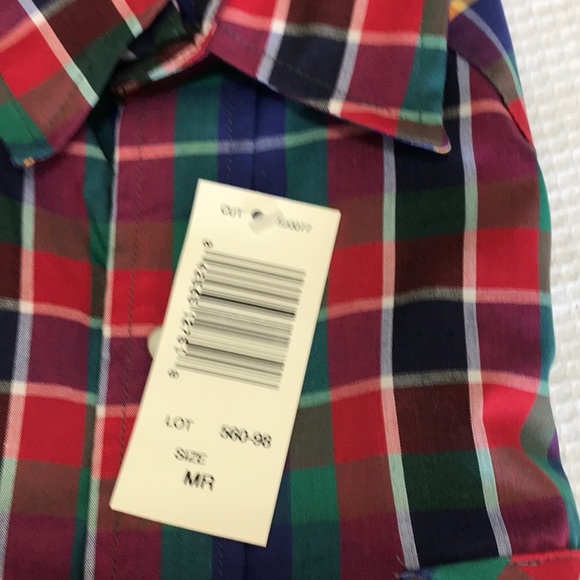 Vintage short sleeve Saddle King Western pearl button medium 15 1/2 regular - Picture 9 of 9